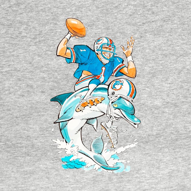 Miami Dolphins Vintage fan art by Dystopianpalace